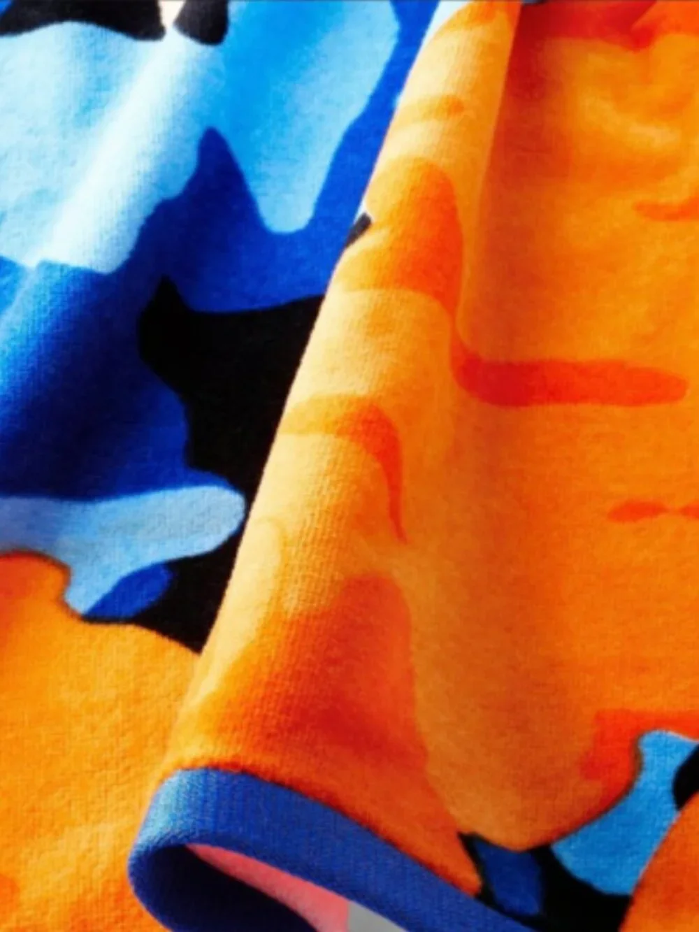 NWOT Tabitha Brown Floral Print Beach Towel Orange/Blue